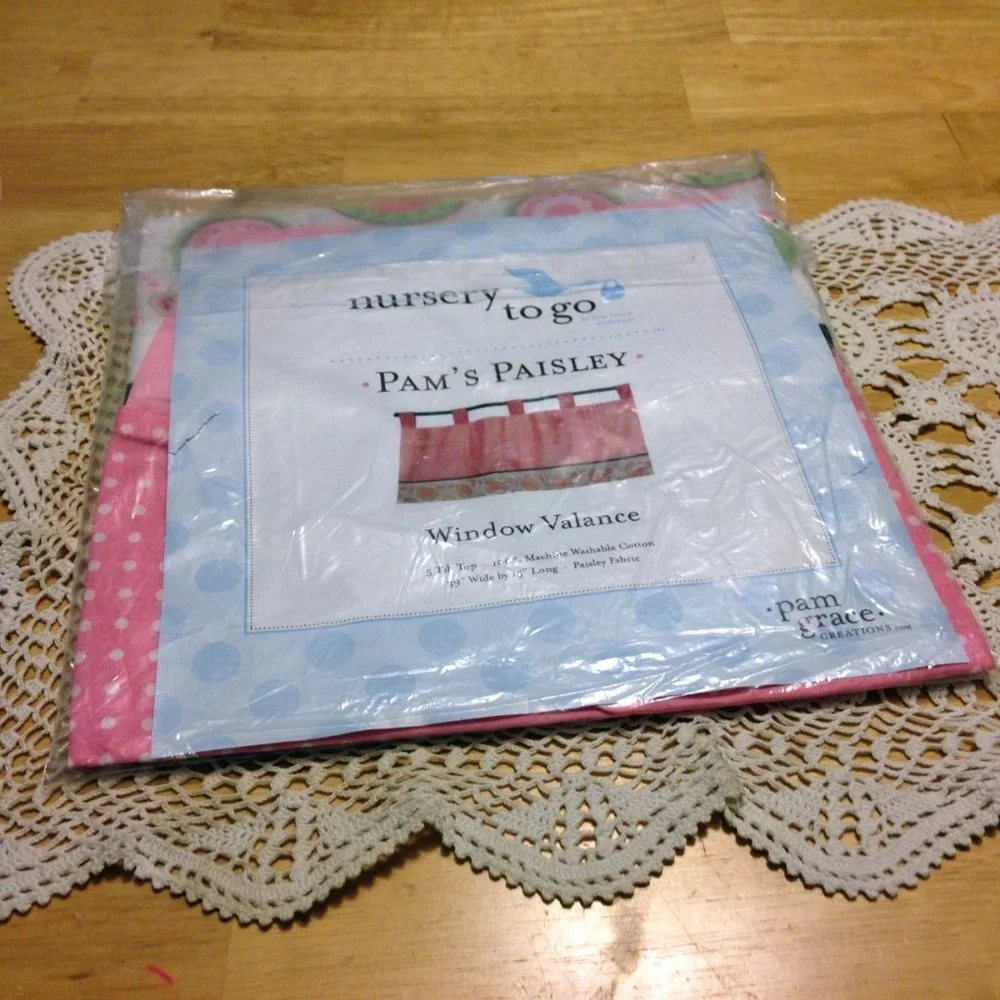 Pam's Paisley Window Valance, nursery to go
